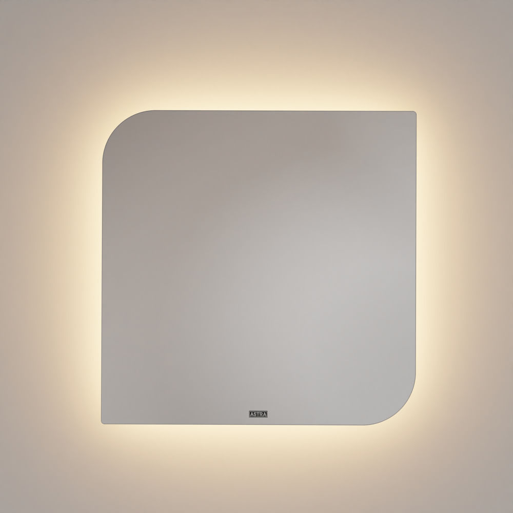 Espelho Quadrado Hortência com Led Bivolt 40x40cm | Astra